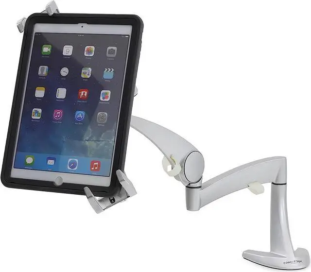 Alt view image 4 of 7 - Ergotron  Lockable Tablet Mount  for Notebook and Tablet Screens up to 13 Inches  Add-on for VESA Monitor Arms