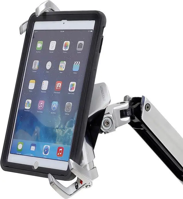Alt view image 3 of 7 - Ergotron  Lockable Tablet Mount  for Notebook and Tablet Screens up to 13 Inches  Add-on for VESA Monitor Arms