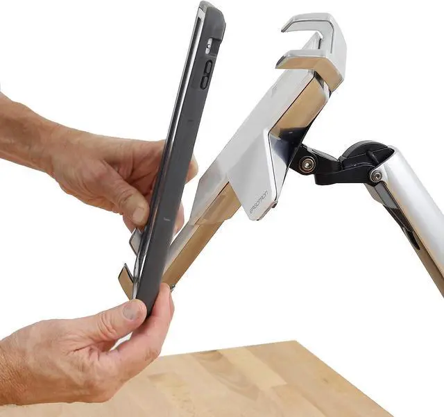 Alt view image 5 of 7 - Ergotron  Lockable Tablet Mount  for Notebook and Tablet Screens up to 13 Inches  Add-on for VESA Monitor Arms
