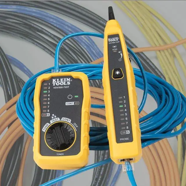 Alt view image 3 of 7 - Klein Tools VDV500-705 Tone Generator and Probe Kit, Wire Tracer and Tester with Probe Includes Alligator Clips and RJ11 / RJ12 / RJ45 Plug