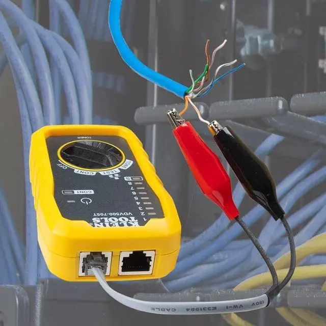 Alt view image 4 of 7 - Klein Tools VDV500-705 Tone Generator and Probe Kit, Wire Tracer and Tester with Probe Includes Alligator Clips and RJ11 / RJ12 / RJ45 Plug