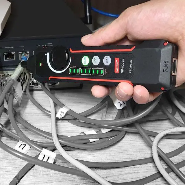 Alt view image 5 of 6 - Upgrade Advanced Network Cable Tester with PoE& NCV,Cable Length Test,Port Flashing,Multifunction Anti Interference Scanning Modes Wire Tracker