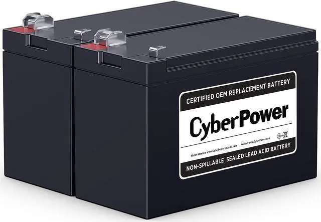 Main image of CyberPower RB1270X2C UPS Replacement Battery Cartridge, Maintenance-Free, User Installable, 12V/7Ah Compatible with CyberPower CST135XLU, CP900AVR, CP1200AVR