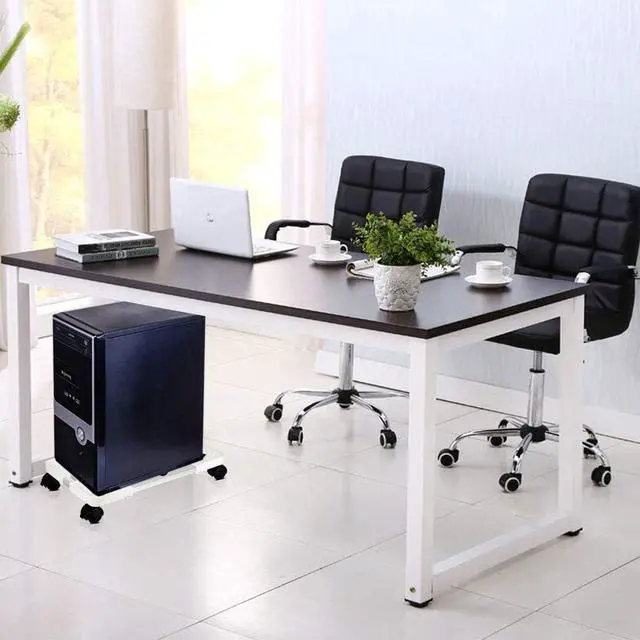 Alt view image 3 of 6 - Computer Tower Stand - Adjustable PC Stand for Most Desktop Towers -  Mobile CPU Stand PC Holder PC Cart PC Riser for Gamers and Students - White