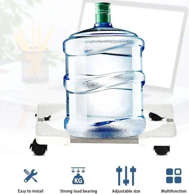 Alt view image 5 of 6 - Computer Tower Stand - Adjustable PC Stand for Most Desktop Towers -  Mobile CPU Stand PC Holder PC Cart PC Riser for Gamers and Students - White