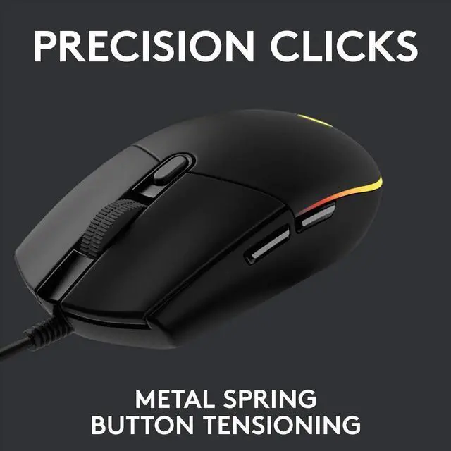 Alt view image 5 of 6 - Logitech G102 Light Sync Gaming Wired Mouse with Customizable RGB Lighting, 6 Programmable Buttons, Gaming Grade Sensor, 8 k dpi Tracking,16.8mn Color, Light Weight (Black)