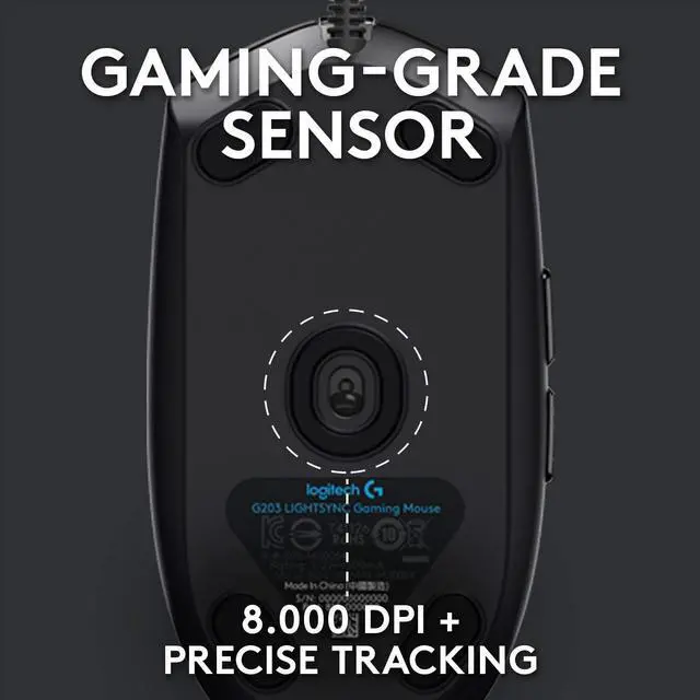 Alt view image 3 of 6 - Logitech G102 Light Sync Gaming Wired Mouse with Customizable RGB Lighting, 6 Programmable Buttons, Gaming Grade Sensor, 8 k dpi Tracking,16.8mn Color, Light Weight (Black)