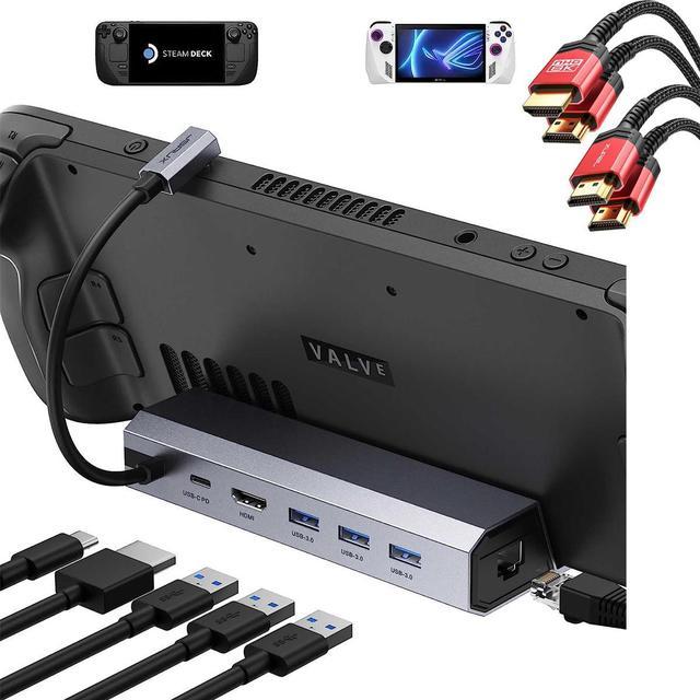 Steam Deck Dock, 6-in-1 Docking Station (With 45W USB C Charger Power  Supply)