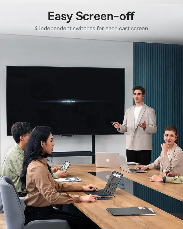 Alt view image 7 of 7 - Baseus Laptop Docking Station Quadruple Display, USB C Docking Station Dual Monitor with 2 HDMI 4K, 120Hz DisplayPort, VGA, 100W PD, USB A&C 3.0 Ports, HDMI Splitter for Dell/HP/Lenovo/MacBook