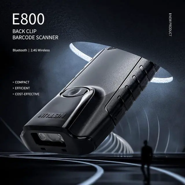 Alt view image 2 of 7 - Bluetooth 2D Barcode Scanner, 3-in-1 Small Portable QR Bar Code Reader Automatic Wireless Gun Scan Back Clip Work with Tablet iOS Android Windows MacOS for Warehouse Inventory POS