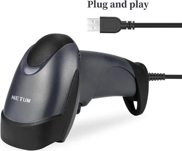 Alt view image 5 of 6 - NETUM USB Barcode Scanner with Stand Wired Handheld Bar Code Reader 1D CCD Scanner Gun for Supermarket, Convenience Store, Warehouse -M3S