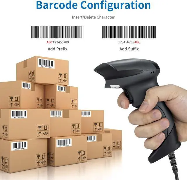 Alt view image 3 of 7 - NETUM USB Laser Barcode Scanner, Handheld 1D Wired Bar Code Scanner Scanning UPC EAN Reader Gun Retails for Supermarket, Convenience Store, Warehouse - NT-M1