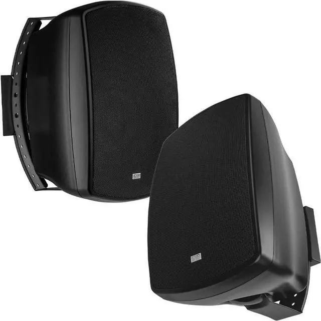 Alt view image 5 of 5 - OSD 8" Outdoor Patio Speaker Pair 200W, Full Motion Bracket, Weatherproof IP54 Rated, Aluminum Grilles, Black AP850