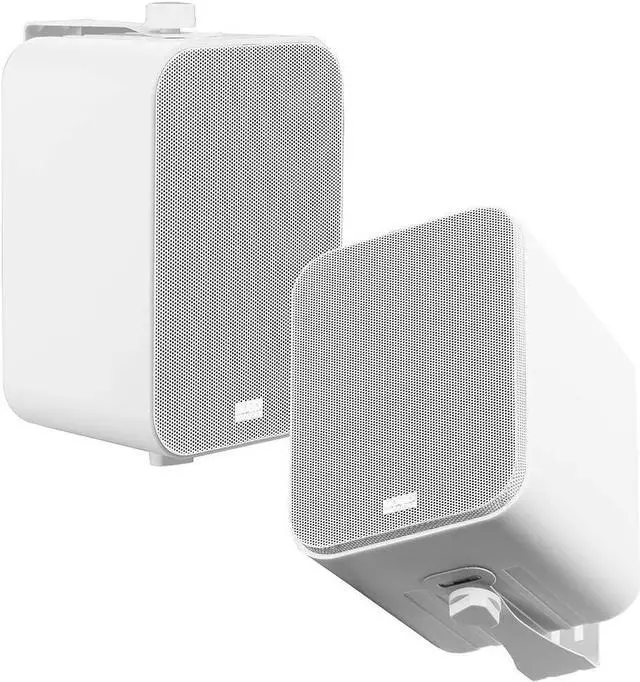 Main image of OSD 4" Outdoor Patio Speaker Pair 80W, IP54 Weather Resistant, Aluminum White AP450