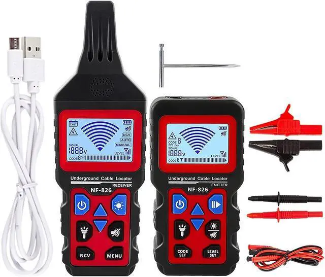 Alt view image 5 of 5 - Underground Cable Tester Locator Wire Tracker Detector, Wall and Underground Pipeline Wire Detector. Test Short Circuit Breaker of Wall and Underground Cables.