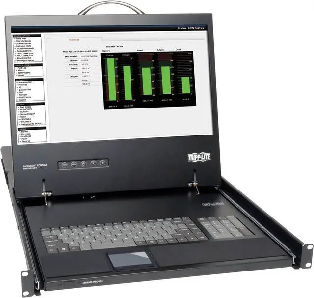 Main image of Tripp Lite KVM Rack Console 1U Rackmount w 19" LCD Display - B021-000-19