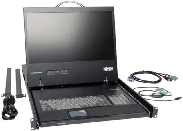 Alt view image 4 of 4 - Tripp Lite KVM Rack Console 1U Rackmount w 19" LCD Display - B021-000-19