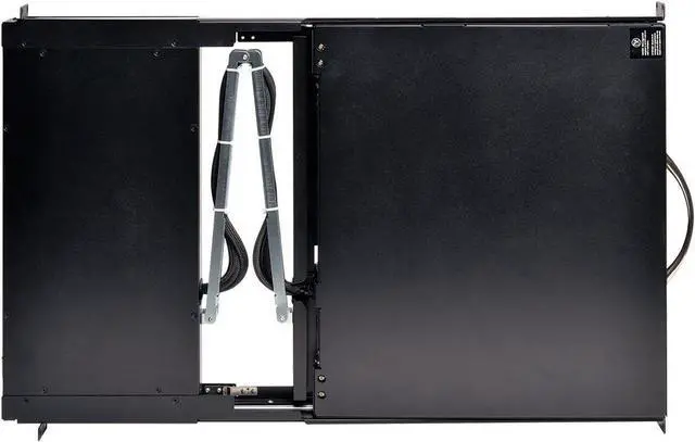 Alt view image 3 of 5 - Tripp Lite Rack Console 1URM DVI, VGA for KVM Switch, 19" LCD 1080p Rack-Mount TAA (B021-000-19-HD2), black
