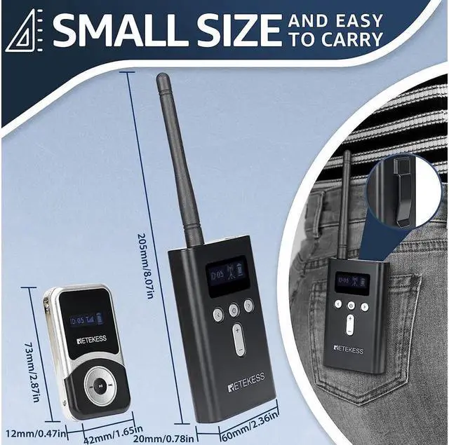 Alt view image 7 of 7 - Case of 4 Transmitter 60 Receiver 64 Slot Charging Case, Retekess T130S Tour Guide System, Assistive Listening System, One-touch Mute, 328ft, with 4 Wireless Mic for Plant Tours