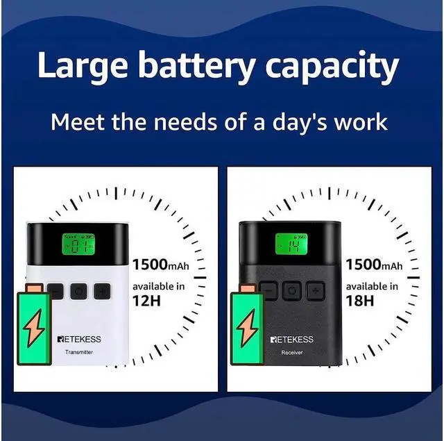 Alt view image 5 of 7 - Retekess TT122 Tour Guide Audio system, Translation Headset, Interpretation Equipment with Handheld 48 Slot Carry Bag, for Church, Factory, School (2 Transmitters 48 Receivers)