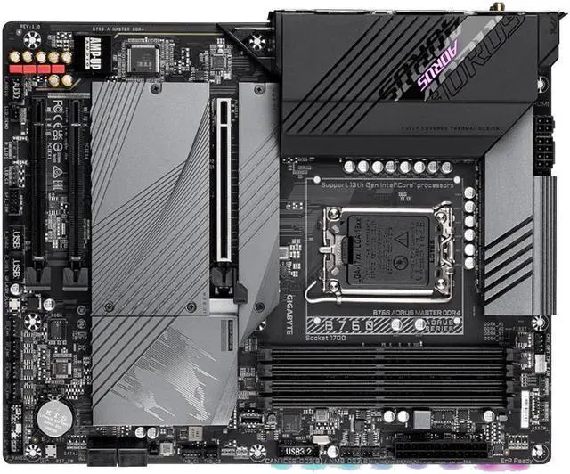 Alt view image 4 of 5 - GIGABYTE B760 AORUS MASTER DDR4 (Intel LGA 1700 ,ATX, 4x DDR4, 3*PCI-E 4.0 x4 M.2 SSD, 4x SATA, USB 3.2 Gen2X2 Type-C, Wi-Fi 6E , 2.5GbE LAN, Q-Flash Plus,EZ-Latch Plus , Gaming Motherboard)