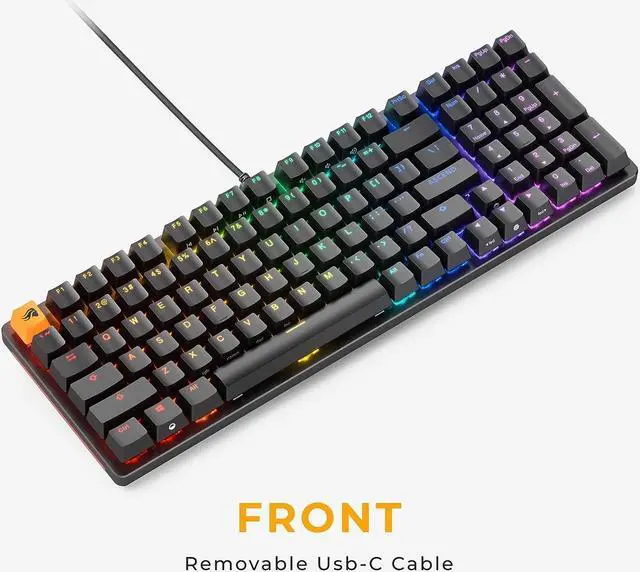Alt view image 7 of 7 - Glorious GMMK2 - Hot Swappable Mechanical Keyboard - Black - 96% Full Size Wired Keyboard - Low-Profile - Cherry Mx Style Switches - Double Shot Keycaps & Linear Switches - PC Gaming Setup Accessories