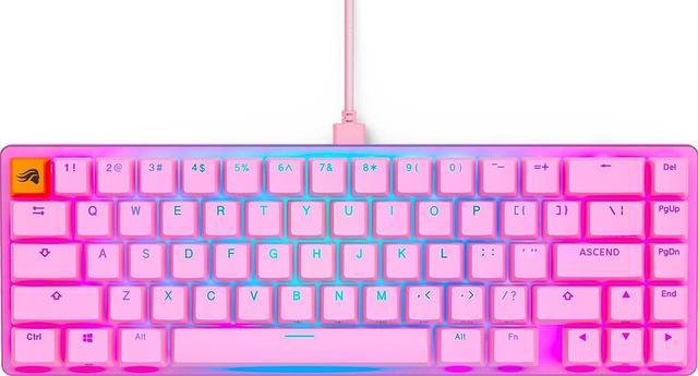 GLORIOUS Gaming - Cute Keyboard - Pink - TKL Mechanical - Custom 65%  Keyboard - Compact Low-Profile - Hotswap w/Cherry Mx Style - Double Shot  Keycaps & Linear Switches - PC Gaming Setup Accessories 