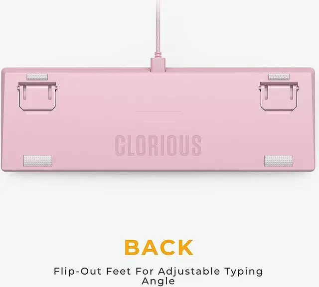 Alt view image 6 of 7 - GLORIOUS Gaming - Cute Keyboard - Pink - TKL Mechanical - Custom 65% Keyboard - Compact Low-Profile - Hotswap w/Cherry Mx Style - Double Shot Keycaps & Linear Switches - PC Gaming Setup Accessories