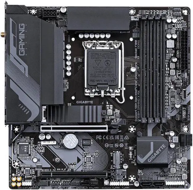 Alt view image 2 of 12 - GIGABYTE B760M GAMING X AX DDR5 (LGA 1700 Intel B760 M-ATX Motherboard with DDR5, Dual M.2, PCIe 4.0, Front USB 3.2 Gen 2 Type-C, 2.5GbE LAN, Q-Flash Plus, PCIe EZ-Latch)