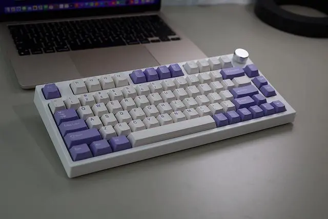 Alt view image 2 of 6 - Wireless Mechanical Keyboard with Knob Bluetooth 5.0/2.4G/Wired Connection 75% Hot Swappable Custom RGB Programmable Gaming Keyboard with PBT Keycap for Win Mac BOX White Switch