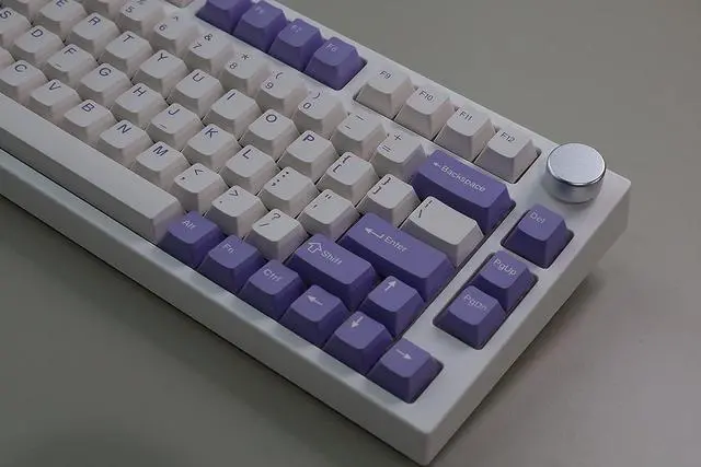 Alt view image 5 of 6 - Wireless Mechanical Keyboard with Knob Bluetooth 5.0/2.4G/Wired Connection 75% Hot Swappable Custom RGB Programmable Gaming Keyboard with PBT Keycap for Win Mac BOX White Switch