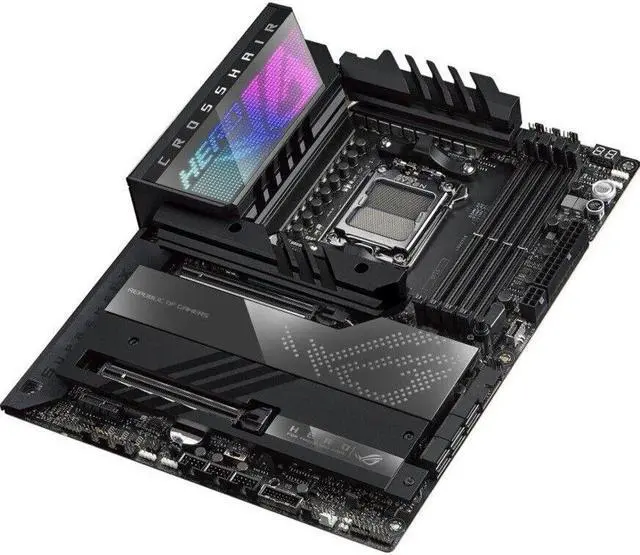 Alt view image 3 of 5 - ASUS ROG Crosshair X670E Hero (WiFi 6E) Socket AM5 (LGA 1718) Ryzen 7000 Gaming Motherboard(18+2 Power Stages,PCIe® 5.0, DDR5,5xM.2 Slots,Front-Panel USB 3.2 Gen 2x2, USB4®, Wi-Fi 6E)