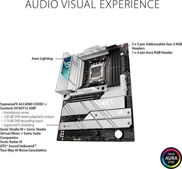 Alt view image 4 of 13 - ASUS ROG Strix X670E-A Gaming WiFi 6E Socket AM5 (LGA 1718) Ryzen 7000 Gaming Motherboard(16+2 Power Stages,PCIe® 5.0, DDR5,4xM.2 Slots,USB 3.2 Gen 2x2, WiFi 6E, AI Cooling II)
