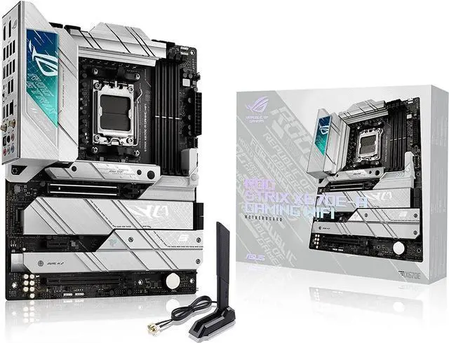Main image of ASUS ROG Strix X670E-A Gaming WiFi 6E Socket AM5 (LGA 1718) Ryzen 7000 Gaming Motherboard(16+2 Power Stages,PCIe® 5.0, DDR5,4xM.2 Slots,USB 3.2 Gen 2x2, WiFi 6E, AI Cooling II)