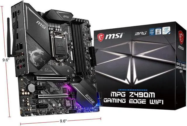 Alt view image 6 of 6 - MSI MPG Z490M GAMING EDGE WIFI LGA 1200 Micro ATX Intel Motherboard