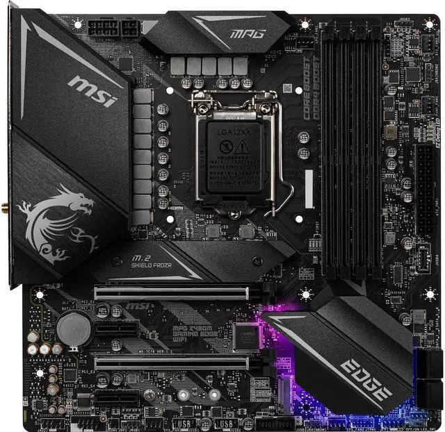 Main image of MSI MPG Z490M GAMING EDGE WIFI LGA 1200 Micro ATX Intel Motherboard