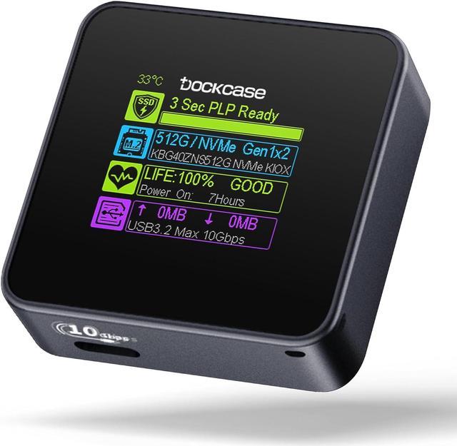 Dockcase Pocket M.2 NVMe Smart SSD Enclosure, Boîtier SSD 3s Power