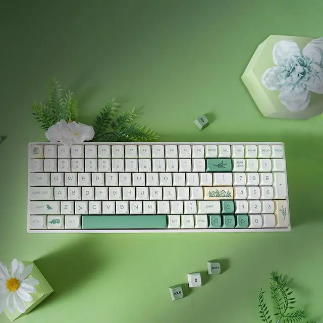 Alt view image 2 of 7 - Mechanical Gaming Keyboard TK96 90% RGB Hot Swappable Triple Mode Keyboard,2.4Ghz/BT 5.0/Wired Keyboard N-Key Rollover Compact - Gateron Yellow Switch