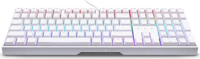 Alt view image 2 of 3 - Cherry MX 3.0 S Wired Mechanical Gaming Keyboard. Aluminum Housing Built for Gamers w/Cherry MX Black Switches. RGB Backlit Color Display Over 16m Colors. from The Makers of MX. Full Size. Pure White.