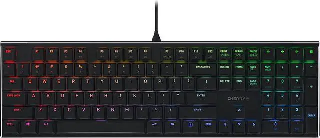 Main image of Cherry MX 10.0N RGB Mechanical Keyboard MX Low Profile Speed switches, Aluminum housing, Premium Keyboard for Gaming and Work.