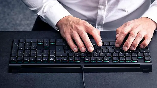 Alt view image 4 of 5 - Cherry MX 10.0N RGB Mechanical Keyboard MX Low Profile Speed switches, Aluminum housing, Premium Keyboard for Gaming and Work.