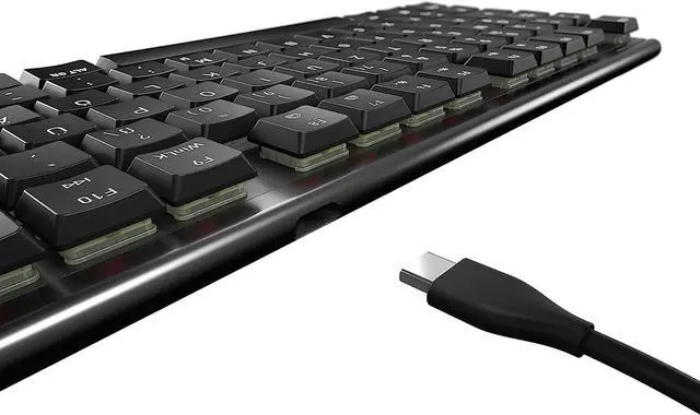 Alt view image 3 of 5 - Cherry MX 10.0N RGB Mechanical Keyboard MX Low Profile Speed switches, Aluminum housing, Premium Keyboard for Gaming and Work.