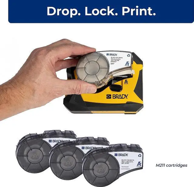 Alt view image 3 of 6 - Brady M211 Portable Bluetooth Monochrome Label Printer