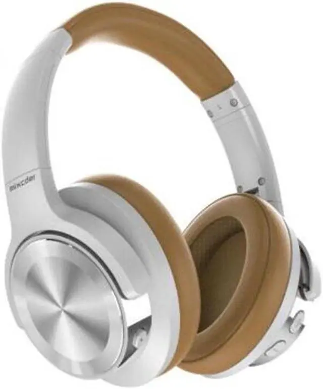Main image of Mixcder Active Noise Cancelling Headphones Wireless Bluetooth 5.0, 2020 Upgraded Foldable over Ear Headset with Quick Charge, 35H Playtime - Sliver&Brown