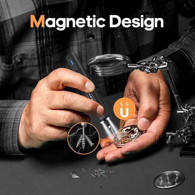 Alt view image 4 of 7 - Electric Screwdriver- ARROWMAX Cordless Precision Screwdriver Set with 28 Magnetic Precision Bits, Rechargeable Portable Repair Tool Kit for Electronics Laptops Glasses Clocks (SES MINI), Black
