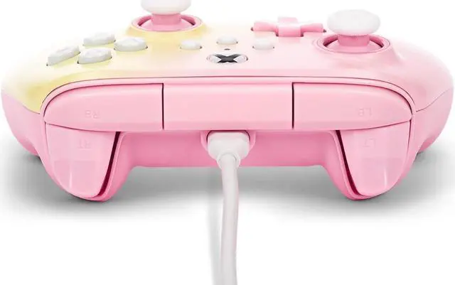 Alt view image 5 of 6 - PowerA Advantage Wired Controller for Xbox Series X|S - Pink Lemonade, Xbox Controller with Detachable 10ft USB-C Cable, Mappable Buttons, Trigger Locks and Rumble Motors, Officially Licensed for Xbox