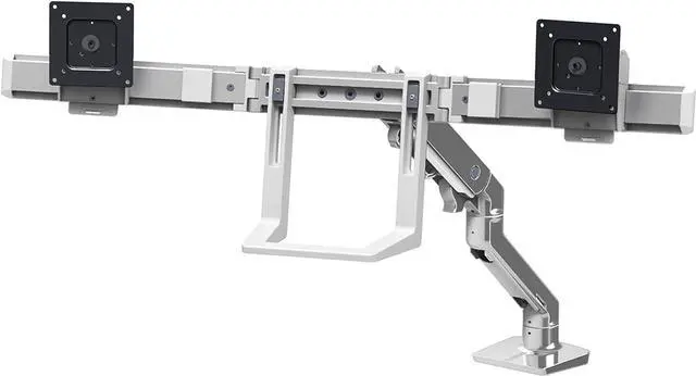 Alt view image 2 of 6 - Ergotron  HX Dual Monitor Arm, VESA Desk Mount  for 2 Monitors Up to 32 Inches, 5 to 17.5 lbs Each  Polished Aluminum