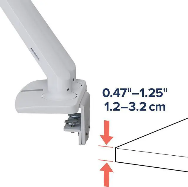 Alt view image 4 of 6 - Ergotron  MXV Dual Monitor Arm, VESA Desk Mount  for 2 Monitors Up to 24 Inches, 7 to 20 lbs Each  White