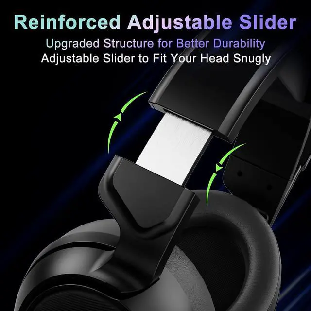 Alt view image 6 of 7 - USB Pro Gaming Headset for PC - 7.1 Surround Sound Headphones with Noise Cancelling Microphone- Memory Foam Ear Pads RGB Lights for Laptops