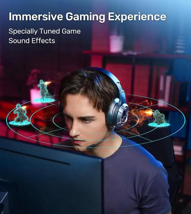 Alt view image 5 of 7 - HECATE by Edifier G30S Wireless Gaming Headset, 2.4GHz / Bluetooth 5.3 Dual-Mode Transmission, Game Sound Effects, Dual Noise Cancelling Microphone for PC/MAC/PS4/PS5, RGB Lighting - Black